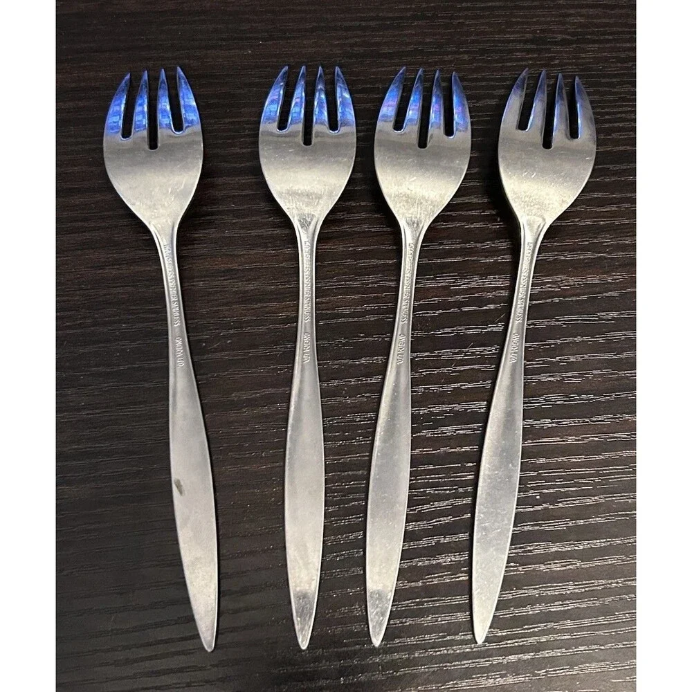 Vintage William A Rogers Premier Oneida LTD.  Royal Harvest Set of 4 Salad Forks